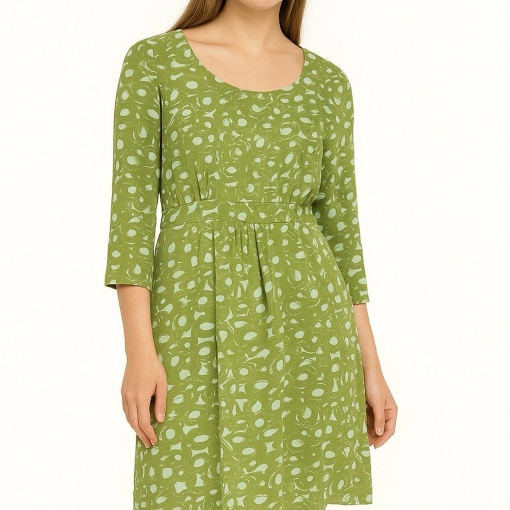 Boden Women Dress Size Collor Green/ Pink Reversible Summer Dress. Excellent - Picture 2 of 6